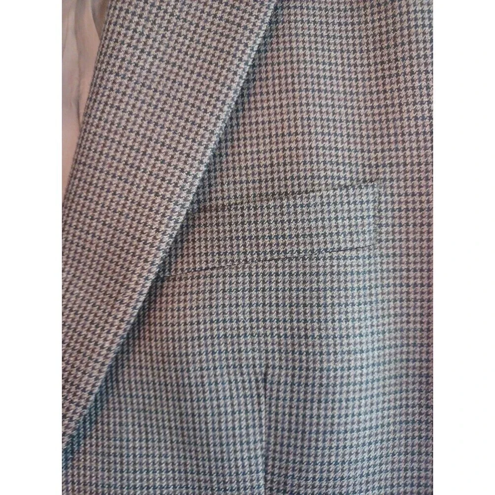 Ralph Lauren brown herringbone blazer mens 41R sportjacket silk wool classic